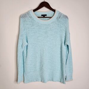 J. Crew Pastel Mint Blue Women's Knit Cotton Blend Sweater Sm Coastal Preppy